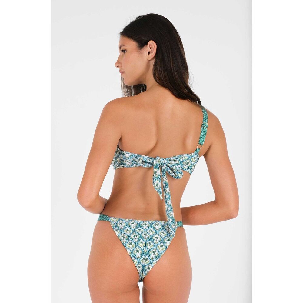 Blackbough Swim Palmera Giana Ruched Cheeky Bikini Bottom Size M NWOT High Leg